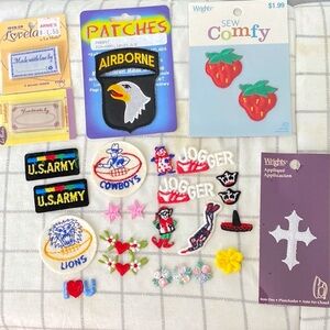 NWT Big Lot of Vintage Iron-On Patches, 26 Count.